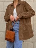 British Style Velvet Loose Leisure Millard Jacket 2025 Autumn Fashion New Frosted Velvet Suit 68HZ