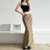 2025 Summer New Women's Solid Color Body Repair Kite Street Fashion High-Waisted Half-Body Skirt 68HZ