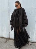 Black Sexy Perspective Lace High Waist Commuting Half-Sleek Dress 2025 New Fashioned Long Dress Woman 68HZ