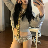 2025 Autumn And Winter New Women's Solid Color Solid Street Fashion Low-Waist Sexy Bottoming Trousers 68HZ