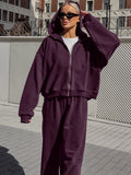 Fashion Casual Suit Women 2025 Autumn New Trend Hoodie Sweater Trousers Two-Piece Set 68HZ