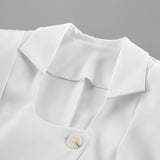 2025 Autumn Commuter Women's Long-Sleeved Design Sense U To Receive Waist-Comcult Temperament Small Suit Jacket 68HZ