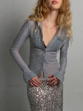 2026 Spring New Reflective Beauty Shoulder Small Coat Women Ribbon With Long-Sleeved Shirt Card 68HZ
