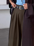 Ambient Leg Pants Women's Autumn New British Style Light Fall Pressure Frills With A Frills In A Frills 68HZ